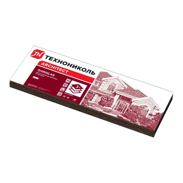 Атлантика Технониколь Shinglas (Шинглас), гибкая битумная черепица, 1.5 м2
