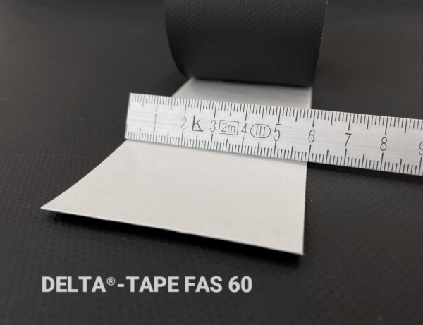 DELTA®-Tape Fas 60 DÖRKEN (Дельта Тейп Фас 60 Дёркен) Односторонняя лента для проклейки нахлёстов фасадных мембран DELTA (Дельта) семейства FASSADE (Фасад), 60 мм х 20 м