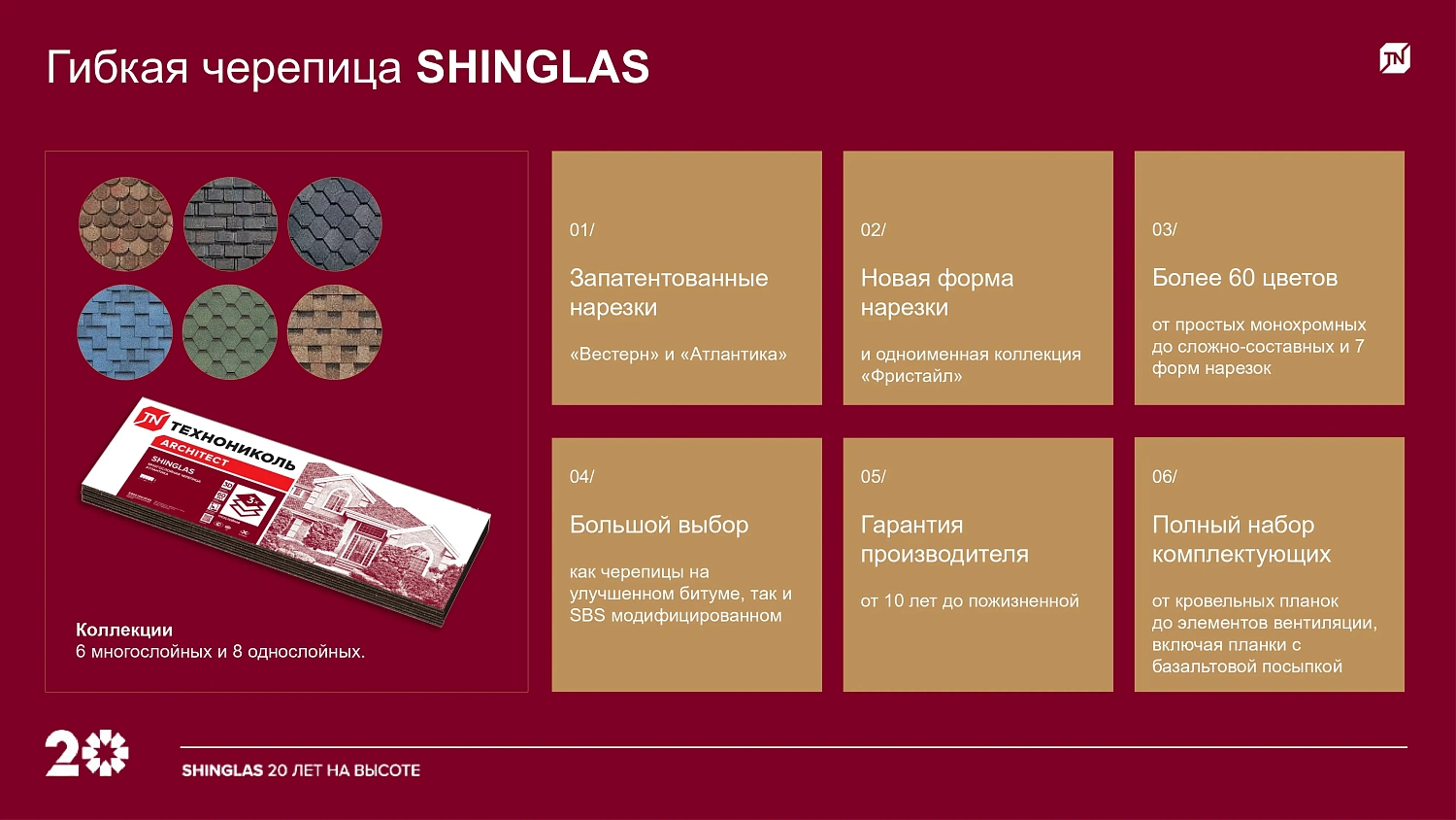 Изменения в ассортименте гибкой черепицы в 2025 году. SHINGLAS (Шинглас): ассортимент и изменения 2025 года